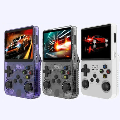 R36S Retro Handheld Game Console Linux System 3.5-Inch IPS Screen Portable Video Player 64G Gray Transparent - Pocket Console by buy2fix | Online Shopping UK | buy2fix