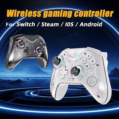 CM-619  Bluetooth Game Controller Programmable with RGB Lights for Switch / Steam Deck / PC / IOS / Android(White) - Gamepads by buy2fix | Online Shopping UK | buy2fix