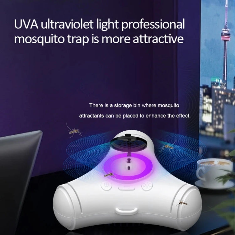 UVA + Blue Light Mosquito Killer Lamp Sticky Fly Catcher(White) - Repellents by buy2fix | Online Shopping UK | buy2fix