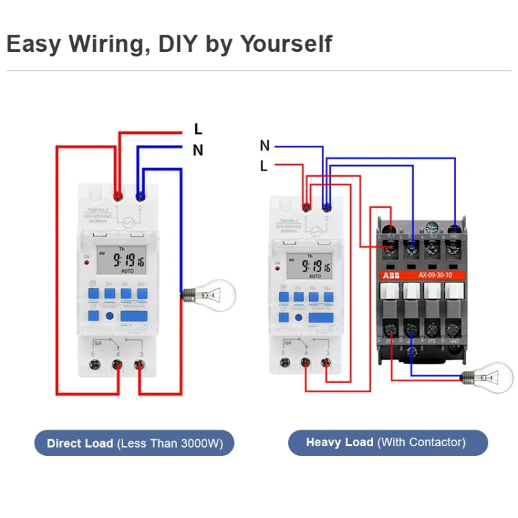 SINOTIMER TM919A-110V 16A Din Rail Mount Digital Timer Switch Microcomputer Weekly Programmable Time Relay Control - Switch by SINOTIMER | Online Shopping UK | buy2fix