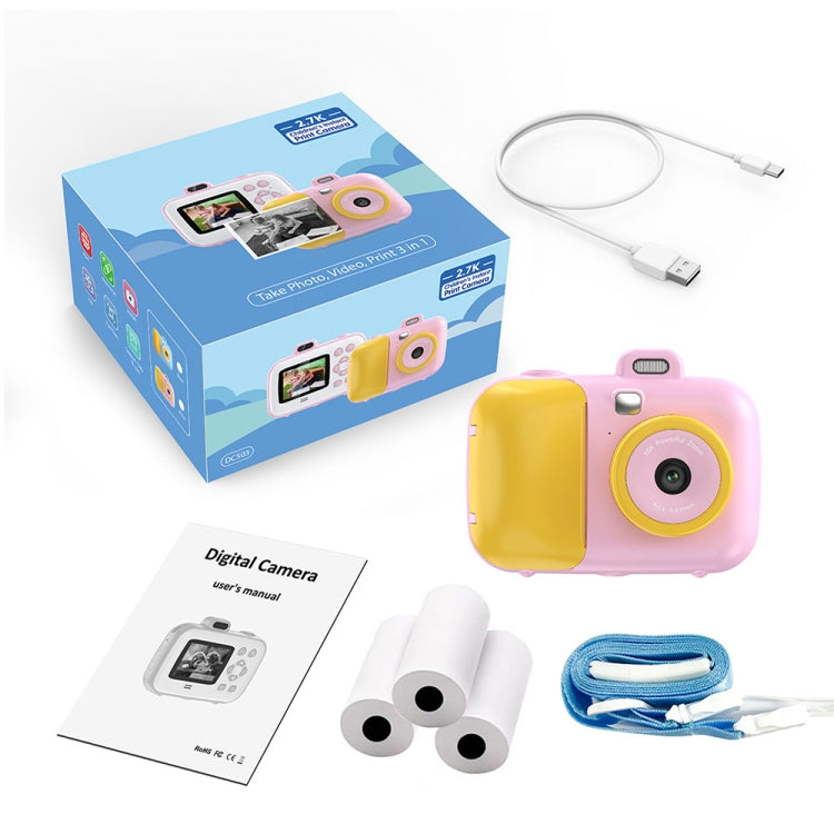 2.4-Inch Smart Digital Kids Thermal Printing Camera With Printing Paper, Color: 503J Blue Fixed Focus - Children Cameras by buy2fix | Online Shopping UK | buy2fix