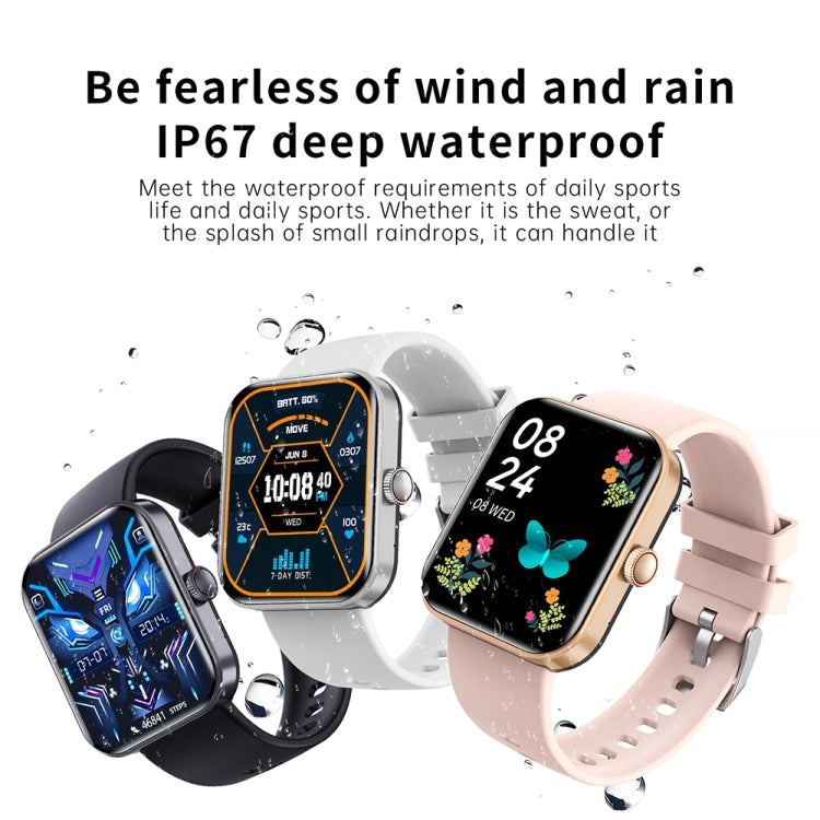 F16 2.0-inch IP67 Waterproof Health Monitoring Bluetooth Call Smart Watch(Black) - Smart Watches by buy2fix | Online Shopping UK | buy2fix