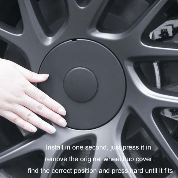 For 2024 Tesla Model 3 4pcs /Set Wheel Center Cover Modification Accessories(Original Car Color) - Wheels Tires & Parts by buy2fix | Online Shopping UK | buy2fix