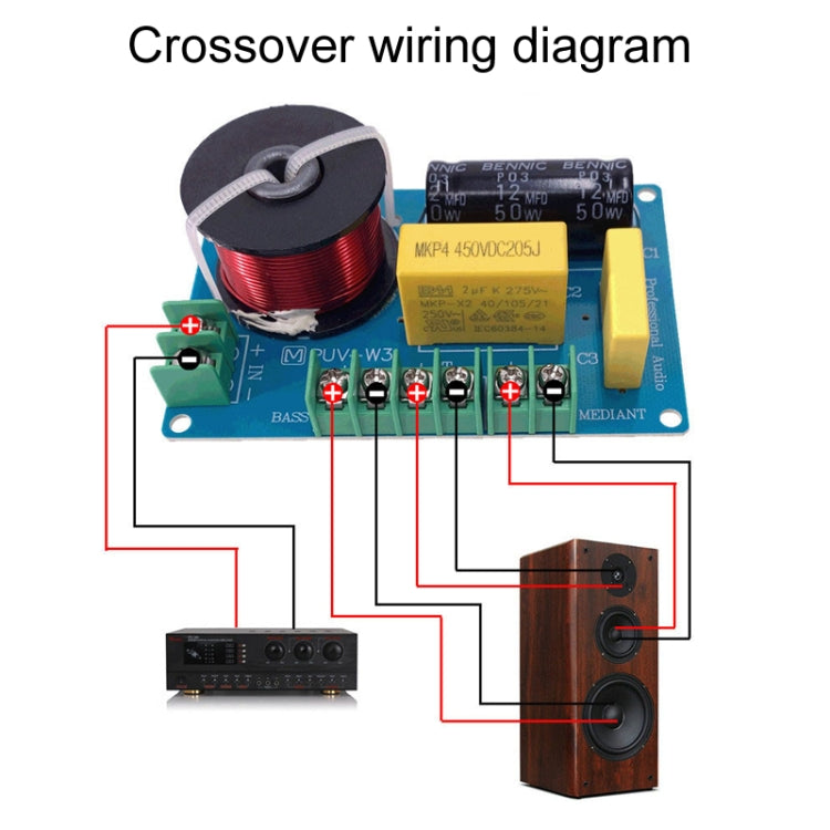 PUV-W3 High Medium And Low 3-Way Audio Crossover Home Cinema Speaker Divider, Style: C Model - Audio Crossover by buy2fix | Online Shopping UK | buy2fix