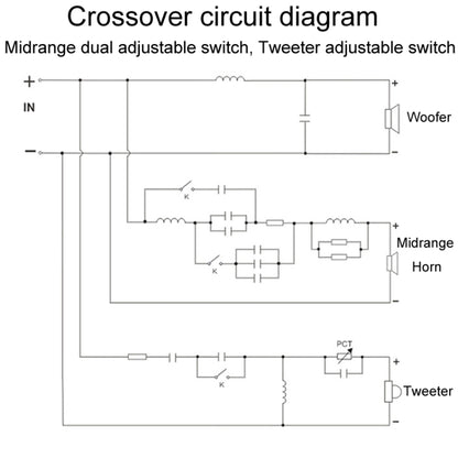 3509A High Medium And Low 3-Way Audio Crossover Stage Speaker Divider(B Model Red) - Audio Crossover by buy2fix | Online Shopping UK | buy2fix