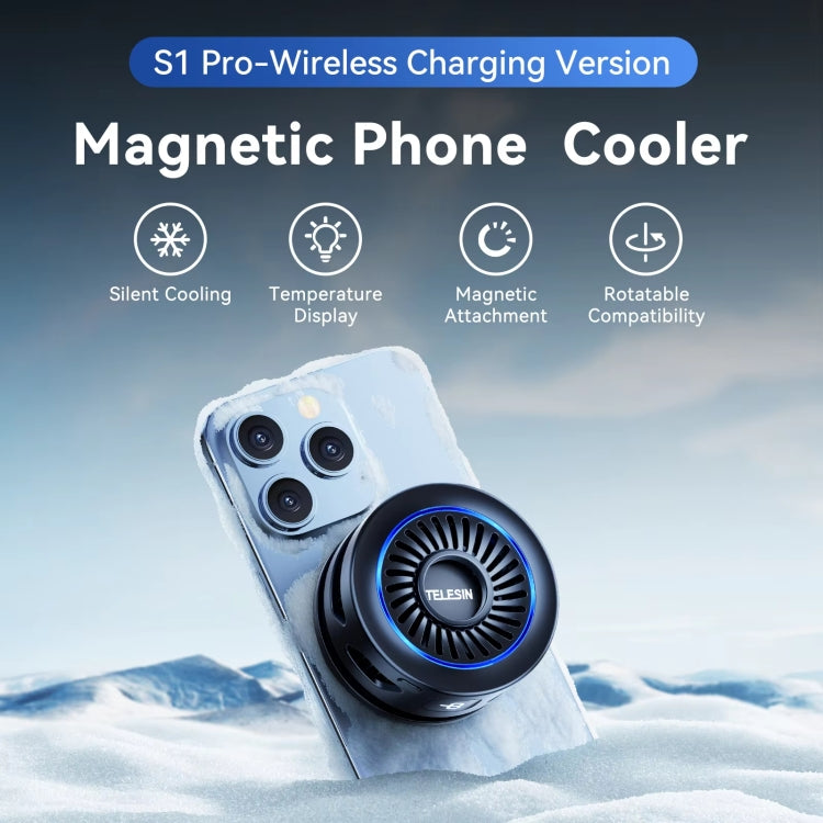 TELESIN Magnetic Phone Cooler Radiator For Live Streaming, Spec: Without Wireless Charging - Cooling Fan Radiator by TELESIN | Online Shopping UK | buy2fix