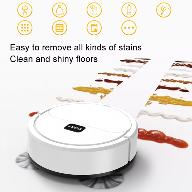 Automatic Mini Sweeping Robot Mopping Sweeping Suction 3 In 1 Cleaning Machine, Color: White Rechargeable - Robot Vacuum Cleaner by buy2fix | Online Shopping UK | buy2fix