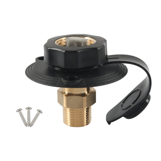 RV Brass Water Inlet Check Valve Yacht Accessories, Color: Black - Marine Accessories & Parts by buy2fix | Online Shopping UK | buy2fix