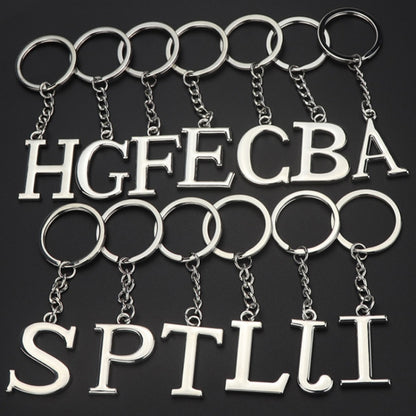 Double-Sided Three-Dimensional Plating Alphabet Keychain, Style: N - Key Rings by buy2fix | Online Shopping UK | buy2fix