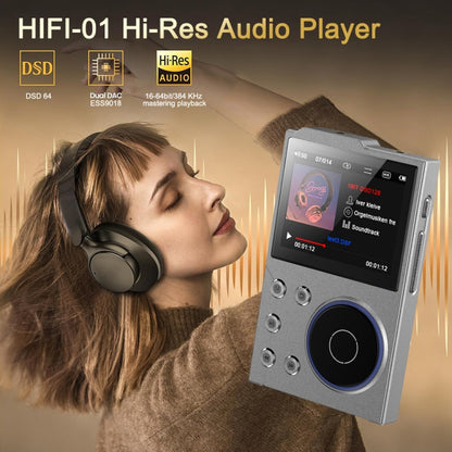 2.4 Inch HIFI Bluetooth Music Player DSD256 Mastering Sound Quality Walkman, Memory: 16GB+16GB(Black) - MP3 Player by buy2fix | Online Shopping UK | buy2fix