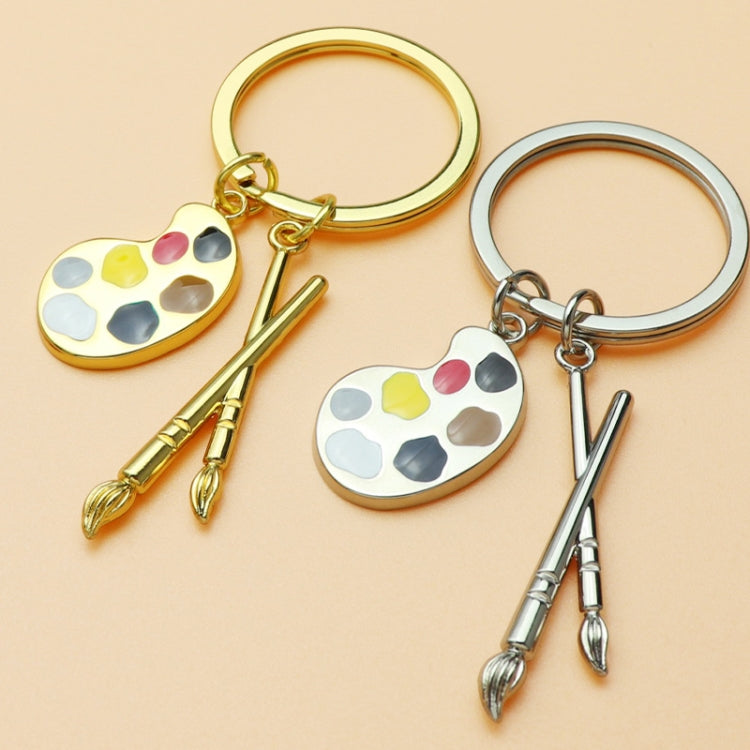 Mini Metal Drawing Board Keychain Bookbag Decorative Pendant, Color: Gold - Key Rings by buy2fix | Online Shopping UK | buy2fix