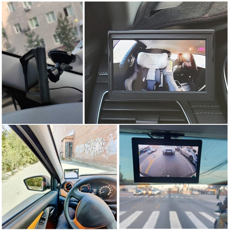 5 Inch Carplay Portable Surveillance Video Car Display, Specification: With CCD Blind Spot Camera - Rearview Monitors by buy2fix | Online Shopping UK | buy2fix