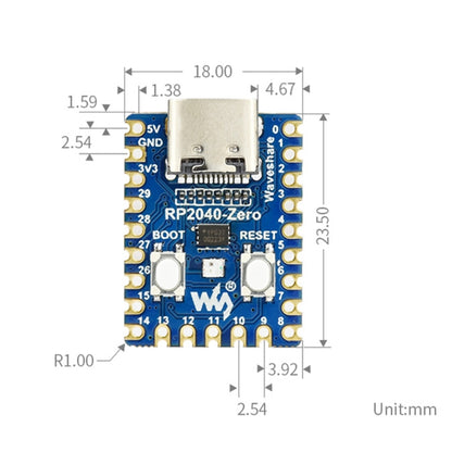 Waveshare Pico-Like MCU Board Based On Raspberry Pi RP2040, Spec: Zero-M - Boards & Shields by Waveshare | Online Shopping UK | buy2fix