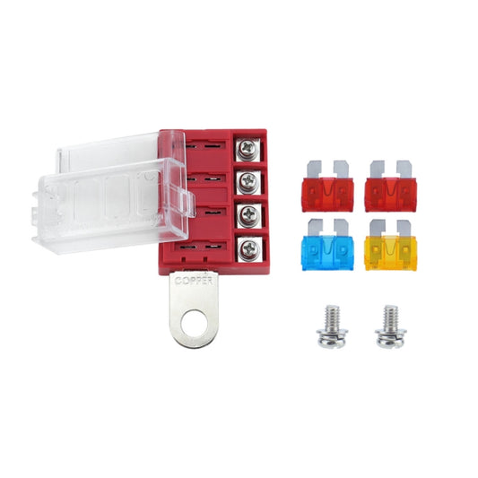 4-way RV Yacht Ignition Protection Battery Terminal Fuse Block, Specification: One - Fuse by buy2fix | Online Shopping UK | buy2fix