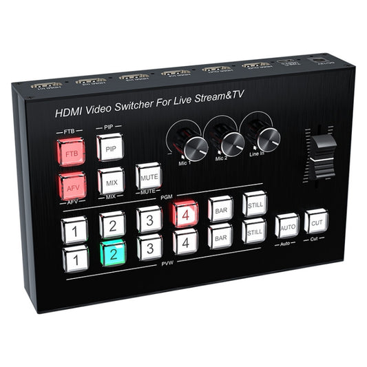 4 In 2 Out HDMI Guide Switchboard Type-C USB 3.0 Capture Port OSD Display Game Switcher US Plug(Black) - Live Sound Effects Processors by buy2fix | Online Shopping UK | buy2fix