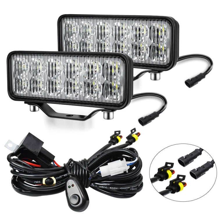 14W 9-30V 6 Inch Long Waterproof Car Work Headlight With Wire Set(X1) - Work Lights by buy2fix | Online Shopping UK | buy2fix