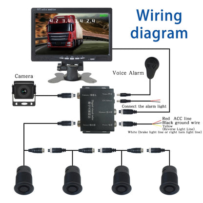 7 Inch Reversing Detection Visible AHD Digital Radar Image(PZ903) - Radar Detectors by buy2fix | Online Shopping UK | buy2fix