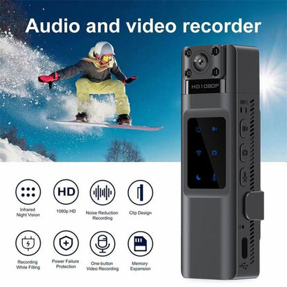 WIFI HD Night Vision Chest-Worn Work Recorder Cycling Camera, Model: L13+64G TF Card+Bracket - Video Cameras by buy2fix | Online Shopping UK | buy2fix