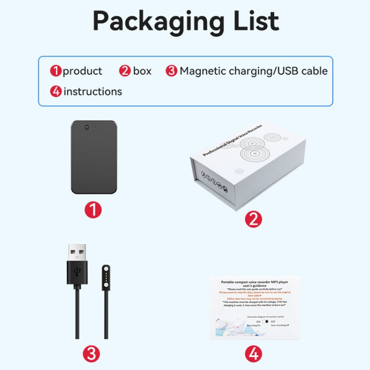 16GB AI Voice Recorder App Control Supports 58 Languages Simultaneous Interpretation / Transcribe & Summarize(Deep Gray) - Other Style by buy2fix | Online Shopping UK | buy2fix