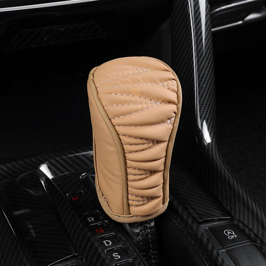 Car Universal Leather Gear Sleeve Breathable Gearshift Cover, Style: Manual Gear Yellow - Shift Knob by buy2fix | Online Shopping UK | buy2fix