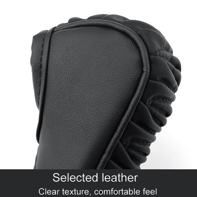 Car Universal Leather Gear Sleeve Breathable Gearshift Cover, Style: Automatic Gear Black - Shift Knob by buy2fix | Online Shopping UK | buy2fix