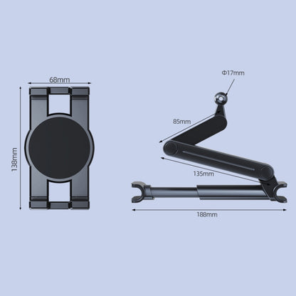 Car Seat Backrest Mobile Phone Tablet Holder, Model: A081+X159 - Universal Car Holders by buy2fix | Online Shopping UK | buy2fix