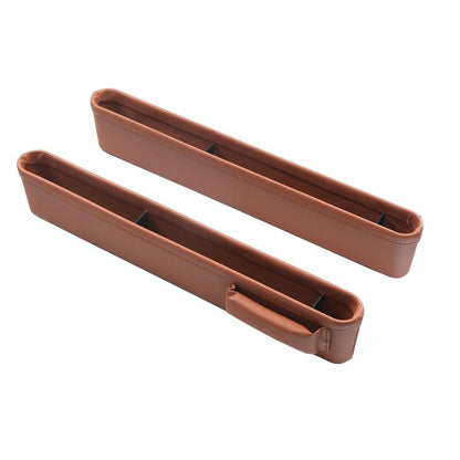 4207 1pair Universal Car Gap Storage Box Interior Decoration Supplies Car Storage Box(Brown) - Stowing Tidying by buy2fix | Online Shopping UK | buy2fix