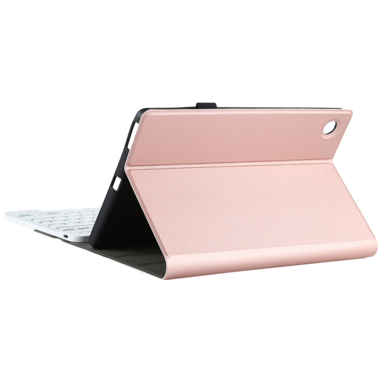 AM10S Detachable Bluetooth Backlight Keyboard Ultrathin Horizontal Flip Leather Tablet Case with Holder for Lenovo M10 Plus 10.3 inch X606F(Rose Gold) - Lenovo Keyboard by buy2fix | Online Shopping UK | buy2fix