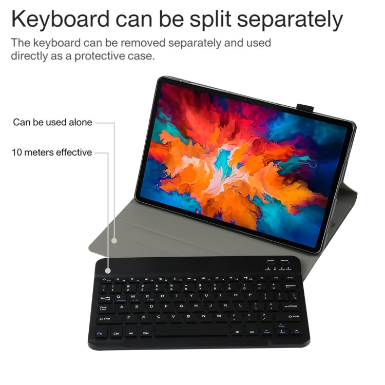 AM13 2 in 1 Removable Bluetooth Keyboard + Protective Leather Tablet Case with Holder for Lenovo Tab P11 Pro (TB-XJ706F)(Black) - Lenovo Keyboard by buy2fix | Online Shopping UK | buy2fix