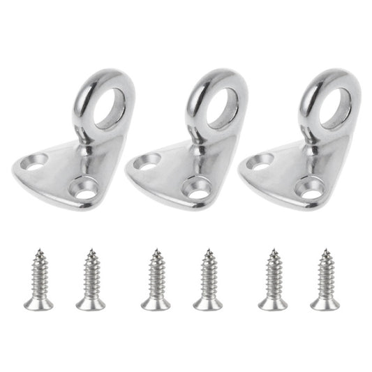 316 Stainless Steel Yacht Fender Hook Ring Coat Hook with 2 x 3.9x13 Screws - Marine Accessories & Parts by buy2fix | Online Shopping UK | buy2fix