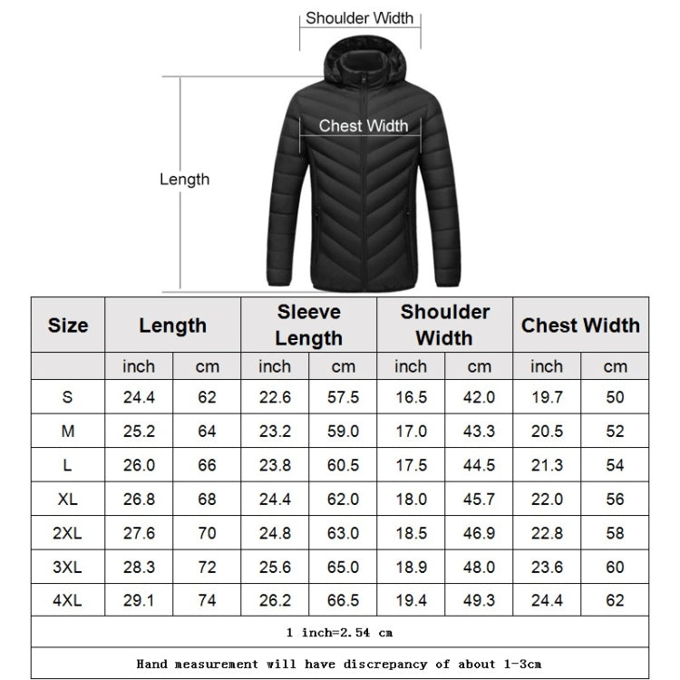 USB Heated Smart Constant Temperature Hooded Warm Coat for Men and Women (Color:Black Size:XL) - Down Jackets by buy2fix | Online Shopping UK | buy2fix