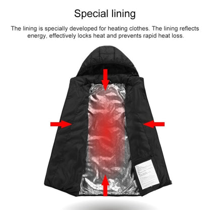 USB Heated Smart Constant Temperature Hooded Warm Coat for Men and Women (Color:Red Size:S) - Down Jackets by buy2fix | Online Shopping UK | buy2fix