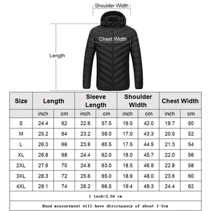 USB Heated Smart Constant Temperature Hooded Warm Coat for Men and Women (Color:Red Size:XXXL) - Down Jackets by buy2fix | Online Shopping UK | buy2fix