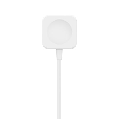 1m Square Magnetic Fast Charger USB Charging Cable for Watch Apple Series Ultra/8/7/6/SE/SE2/5/4/3/2 (White) - Charger / Holder by buy2fix | Online Shopping UK | buy2fix