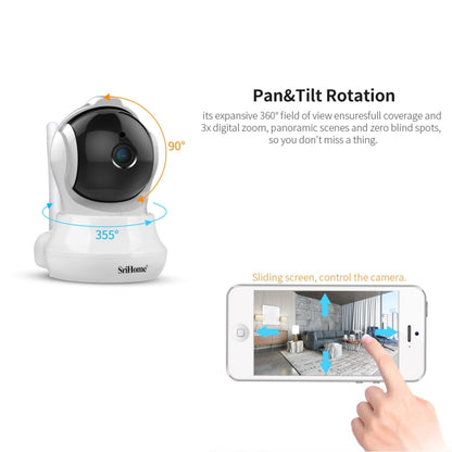 SriHome SH020 3.0 Million Pixels 1296P HD AI IP Camera, Support Two Way Talk / Auto Tracking / Humanoid Detection / Night Vision / TF Card, UK Plug - Security by SriHome | Online Shopping UK | buy2fix