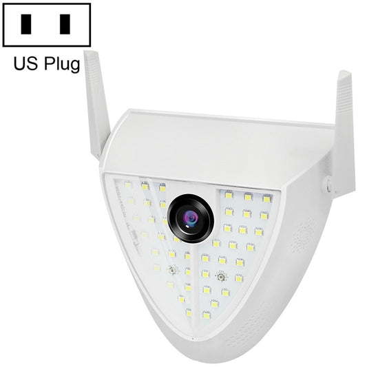 DP16 2.0 Megapixel 42 LEDs Garden Light Smart Camera, Support Motion Detection / Night Vision / Voice Intercom / TF Card, US Plug - Security by buy2fix | Online Shopping UK | buy2fix