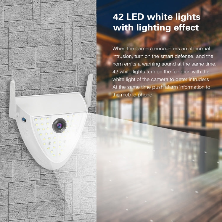 DP16 2.0 Megapixel 42 LEDs Garden Light Smart Camera, Support Motion Detection / Night Vision / Voice Intercom / TF Card, US Plug - Security by buy2fix | Online Shopping UK | buy2fix