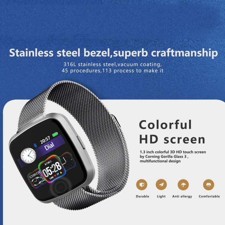 DTNO.1 G12 1.3 inches OLED Color Screen Smart Bracelet IP67 Waterproof, Steel Watchband, Support Call Reminder /Heart Rate Monitoring /Sedentary Reminder /Multi-sport Mode(Silver) - Smart Wear by DTNO.1 | Online Shopping UK | buy2fix