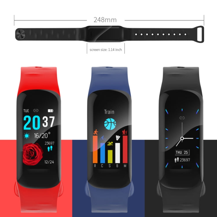 H29 1.14 inches IPS Color Screen Smart Bracelet IP67 Waterproof, Support Step Counting / Call Reminder / Heart Rate Monitoring / Sleep Monitoring (Red) - Smart Wear by buy2fix | Online Shopping UK | buy2fix