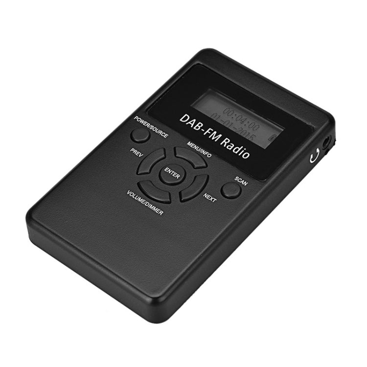 HRD-101 Portable Mini Digital DAB+FM Radio with Lanyard & Headset(Black) - Consumer Electronics by buy2fix | Online Shopping UK | buy2fix