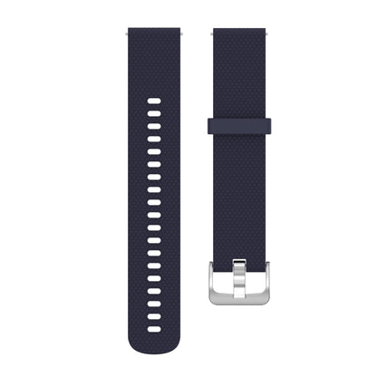22mm Texture Silicone Wrist Strap Watch Band for Fossil Gen 5 Carlyle, Gen 5 Julianna, Gen 5 Garrett, Gen 5 Carlyle HR (Dark Blue) - Smart Wear by buy2fix | Online Shopping UK | buy2fix