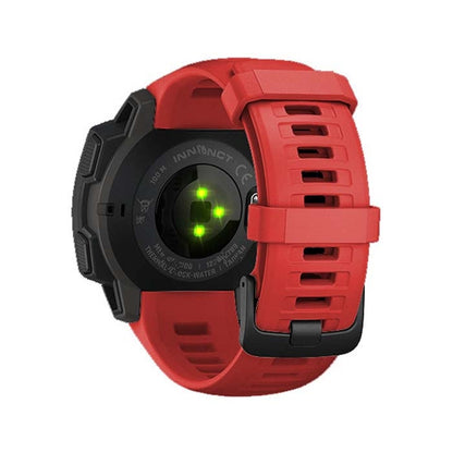 Silicone Watch Band for Garmin Instinct 22mm, Host not Included(Red) - Smart Wear by buy2fix | Online Shopping UK | buy2fix