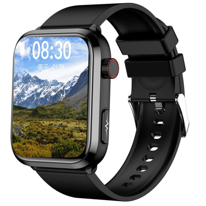 ET210 1.91 inch IPS Screen IP67 Waterproof Silicone Band Smart Watch, Support Body Temperature Monitoring / ECG (Black) - Smart Watches by buy2fix | Online Shopping UK | buy2fix