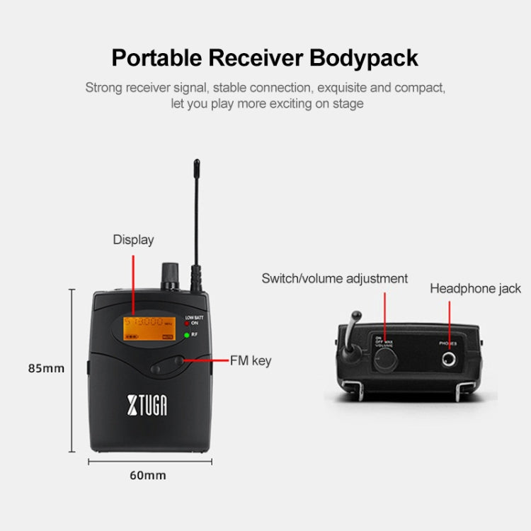 IEM1200 Wireless Transmitter 10 Bodypack Stage Singer In-Ear Monitor System(US Plug) - Consumer Electronics by buy2fix | Online Shopping UK | buy2fix