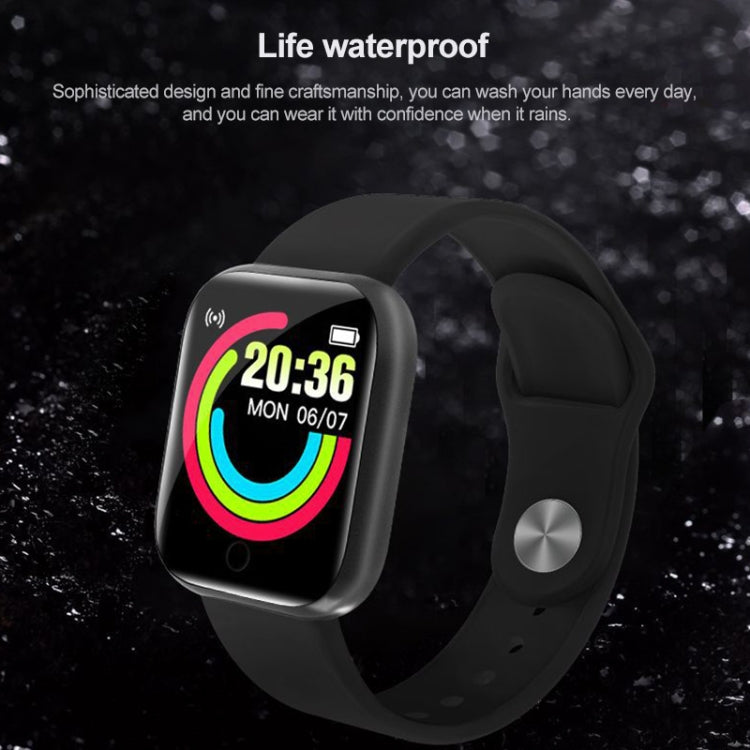 Y68 1.44 inch Smart Watch, Support Heart Rate Blood Pressure Blood Oxygen Monitoring (White) - Smart Wear by buy2fix | Online Shopping UK | buy2fix