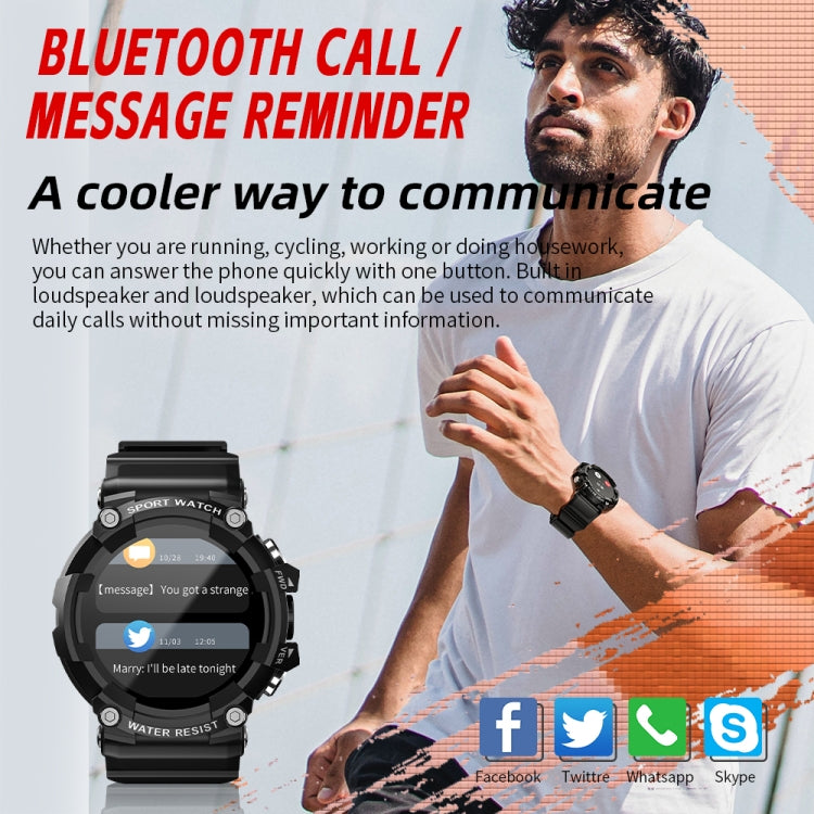 LOKMAT ATTACK 3 1.28 inch TFT Screen Sports Fitness Smart Watch, Support Bluetooth Call(Blue) - Smart Wear by Lokmat | Online Shopping UK | buy2fix