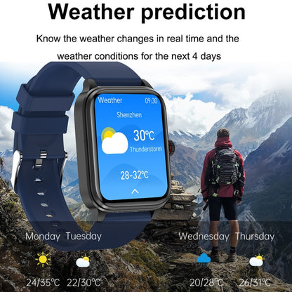 T90 1.91 inch IPS Screen IP67 Waterproof Smart Watch, Support Bluetooth Call / Non-invasive Blood Sugar (Dark Blue) - Smart Watches by buy2fix | Online Shopping UK | buy2fix