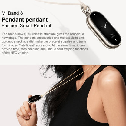 Original For Xiaomi Mi Band 8 Metal Pendant + Leather Watch Necklace - Watch Bands by Xiaomi | Online Shopping UK | buy2fix