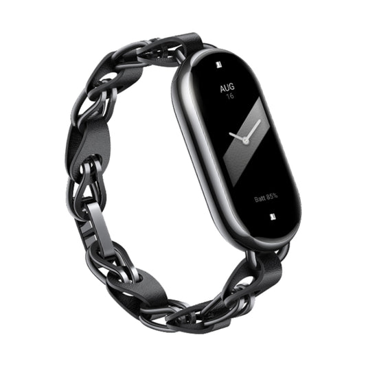 Original For Xiaomi Mi Band 8 Fashion Stainless Steel Bracelet (Black) - Watch Bands by Xiaomi | Online Shopping UK | buy2fix