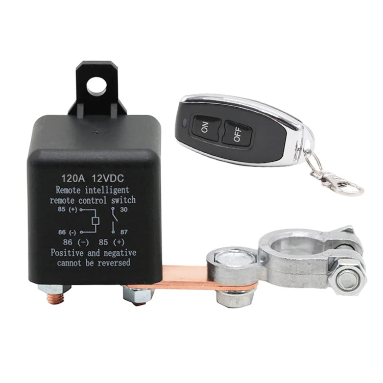 ZL180 12V 120A Car Relay Remote Rireless Battery Isolator with Battery Clip x 2 & Remote Control x 2 -  by buy2fix | Online Shopping UK | buy2fix